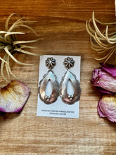 Load image into Gallery viewer, Concho &amp; Teardrop Dangle Earrings – Sterling Silver
