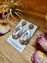 Load image into Gallery viewer, Concho &amp; Teardrop Dangle Earrings – Sterling Silver

