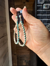 Load image into Gallery viewer, Kingman Turquoise Teardrop Dangle Earrings – Sterling Silver
