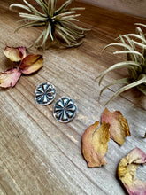 Load image into Gallery viewer, Concho Stud Earrings – Sterling Silver
