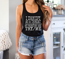Load image into Gallery viewer, Try Me Racerback Tank Top
