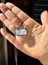 Load image into Gallery viewer, Cotton Candy Turquoise Bar Necklace – Oval Shape – 18&quot; Sterling Chain – Tia Long, Navajo Handmade
