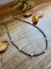 Load image into Gallery viewer, 15&quot; White Opal Necklace with Sterling Silver Pearls
