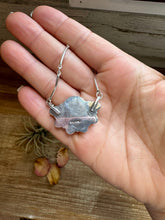 Load image into Gallery viewer, Smaller Cluster Necklace – Kingman Turquoise on Liquid Silver Chain, 18 Inch – USA Made
