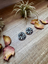 Load image into Gallery viewer, Concho Stud Earrings – Sterling Silver
