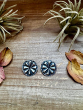 Load image into Gallery viewer, Concho Stud Earrings – Sterling Silver
