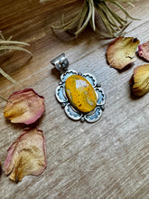 Load image into Gallery viewer, Bumblebee Jasper Pendant – Sterling Silver, Bright Yellow
