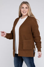 Load image into Gallery viewer, Plus Low Gauge Waffle Open Cardigan Sweater
