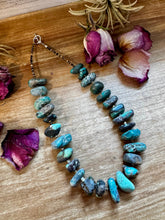 Load image into Gallery viewer, Turquoise Nugget &amp; Shell Necklace – 18.5&quot;
