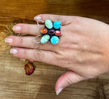 Load image into Gallery viewer, Butterfly Ring - Adjustable - Mix Stone &amp; Sterling Silver III
