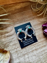 Load image into Gallery viewer, Naja Stud Earrings with Kingman Turquoise – Sterling Silver
