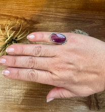 Load image into Gallery viewer, Ring - Size 6 -Red Spiny &amp; Sterling Silver II
