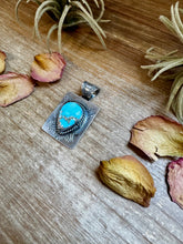Load image into Gallery viewer, Golden Hill Turquoise Pendant – Navajo Handmade by Ned Nez, Sterling Silver

