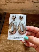 Load image into Gallery viewer, Concho &amp; Teardrop Dangle Earrings – Sterling Silver
