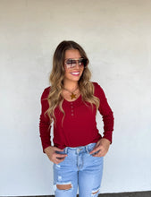 Load image into Gallery viewer, Fall Henley Top
