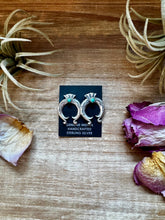 Load image into Gallery viewer, Naja Stud Earrings with Kingman Turquoise – Sterling Silver
