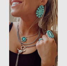 Load image into Gallery viewer, Big Turquoise Clay Earrings
