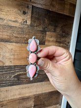 Load image into Gallery viewer, Long Ring -adjustable - pink conch and sterling silver III
