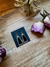 Load image into Gallery viewer, Sterling Silver Pearl &amp; Black Onyx Dangle Earrings
