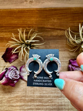 Load image into Gallery viewer, Naja Stud Earrings with Kingman Turquoise – Sterling Silver
