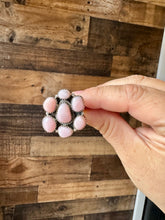 Load image into Gallery viewer, Cluster Ring- Adjustable - Pink opal and sterling silver
