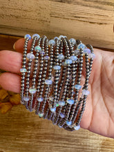 Load image into Gallery viewer, 15&quot; White Opal Necklace with Sterling Silver Pearls

