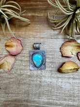 Load image into Gallery viewer, Golden Hill Turquoise Pendant – Navajo Handmade by Ned Nez, Sterling Silver
