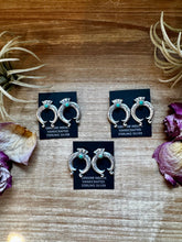 Load image into Gallery viewer, Naja Stud Earrings with Kingman Turquoise – Sterling Silver
