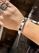 Load image into Gallery viewer, White Buffalo Cuff – Sterling Silver – SF Stamp by Steve Francisco
