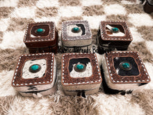 Load image into Gallery viewer, Cowhide &amp; Leather Jewelry Box
