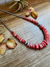 Load image into Gallery viewer, Red-Orange Spiny Oyster Graduated Necklace – 23&quot;
