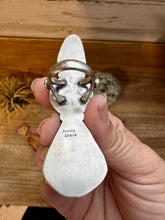 Load image into Gallery viewer, Long Ring - Size 8 1/2 - White Buffalo Ring &amp; sterling silver
