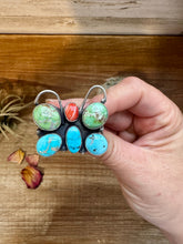 Load image into Gallery viewer, Butterfly Ring - Adjustable - Mix Stone &amp; Sterling Silver
