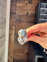 Load image into Gallery viewer, Golden Hill Turquoise Sterling Silver Ring – Size 9.5, One of a Kind
