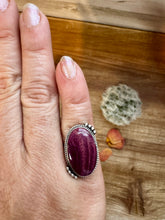 Load image into Gallery viewer, Ring - Size 6 -Red Spiny &amp; Sterling Silver II
