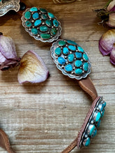 Load image into Gallery viewer, Turquoise Concho Belt – Sterling Silver – Native Made DM – One of a Kind
