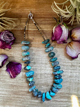 Load image into Gallery viewer, Turquoise Nugget &amp; Shell Necklace – 18.5&quot;
