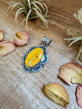 Load image into Gallery viewer, Bumblebee Jasper Pendant – Sterling Silver, Bright Yellow
