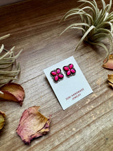 Load image into Gallery viewer, Zuni Stud Earrings – Pink Opal &amp; Sterling Silver
