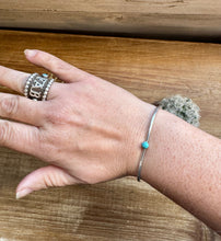 Load image into Gallery viewer, Small Cuff Bracelet - Kingman Turquoise &amp; Sterling Silver
