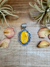 Load image into Gallery viewer, Bumblebee Jasper Pendant – Sterling Silver, Bright Yellow
