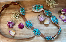 Load image into Gallery viewer, Turquoise Concho Belt – Sterling Silver – Native Made DM – One of a Kind
