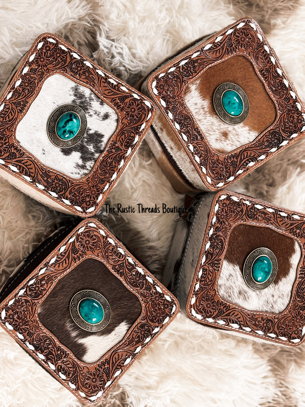 Cowhide & Leather Jewelry Box