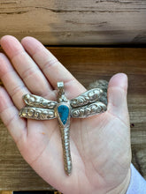 Load image into Gallery viewer, Dragon Fly pendant with turquoise

