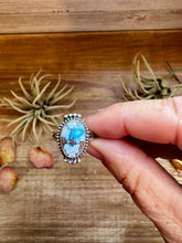 Load image into Gallery viewer, Delicate Golden Hills Turquoise Ring – Size 7.5, USA Made
