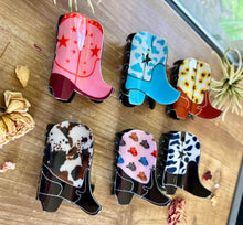 Load image into Gallery viewer, Cowboy boots hair clip
