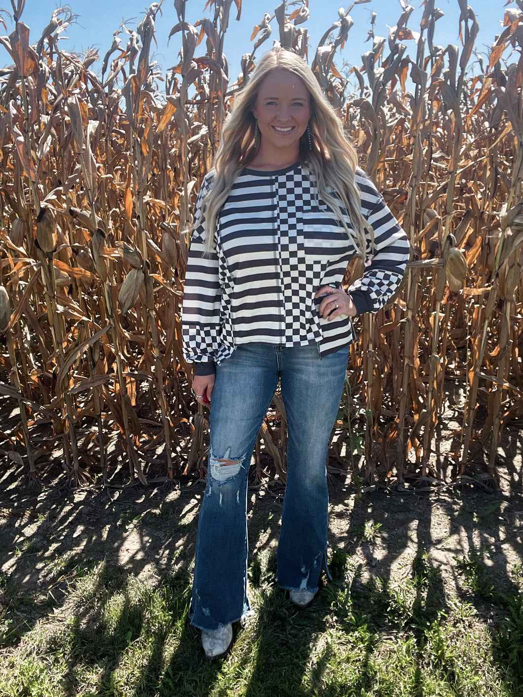 Checkered Block Top