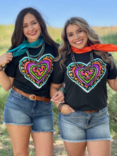 Load image into Gallery viewer, Callie Ann Stelter Leopard Heart Crew Neck Tee
