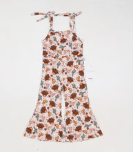 Load image into Gallery viewer, Pink Highland Cow Bell Romper
