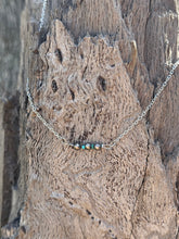 Load image into Gallery viewer, Sterling Silver Beads with Turquoise Rondelle Necklace
